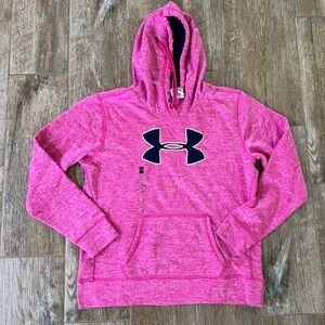 Under Armour Women's Sweatshirt Pink/Purple Pullover Hoodie - NEW